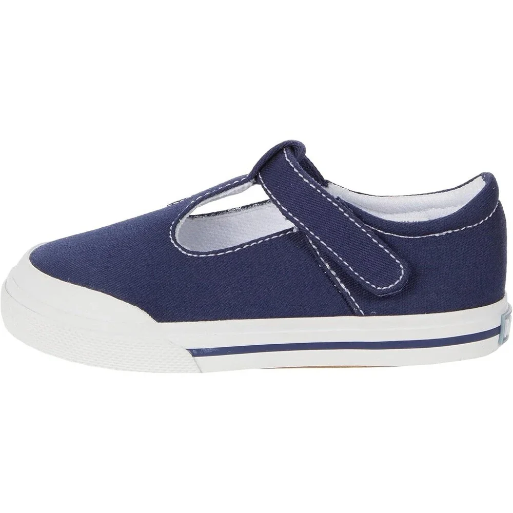FootMates Drew V102-410 Sneaker Girls US 9 W Navy Round Toe Comfort Shoes DAB338